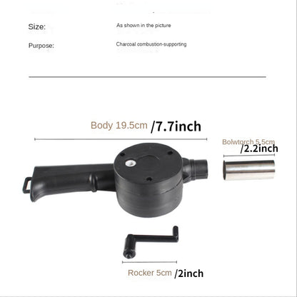 Portable Hand Blower for BBQ, Camping and Fire-Building - Efficient and Easy-to-Use Stove Accessory
