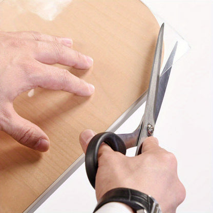 1 piece of durable PVC desk protector - transparent heat-resistant and waterproof desk mat with anti-static surface, can be easily cut into sizes suitable for home and office use
