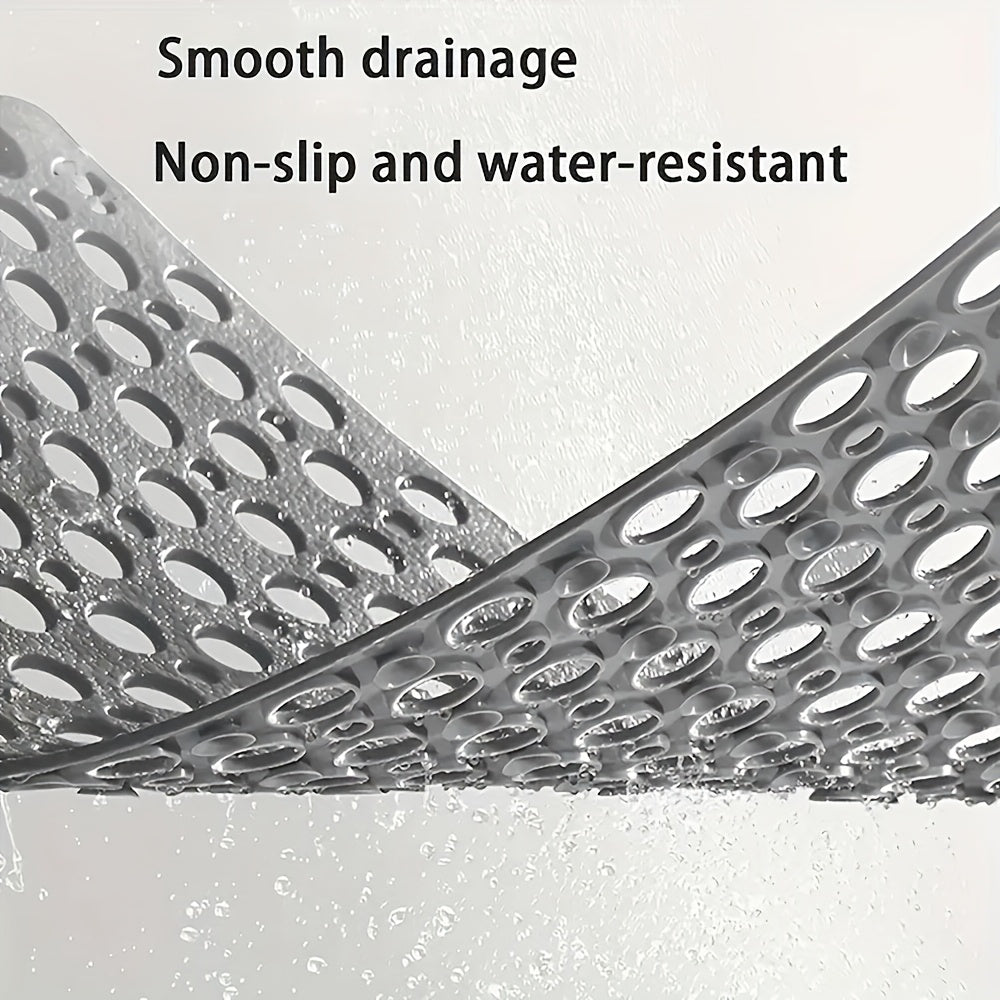 1pc   Quick Drying Anti Slip Bath Mat | Silicone Shower Mat with Circular Hole Design  Massage Ring  Suitable for Shower Rooms  Hotels  Toilets  Bathtubs