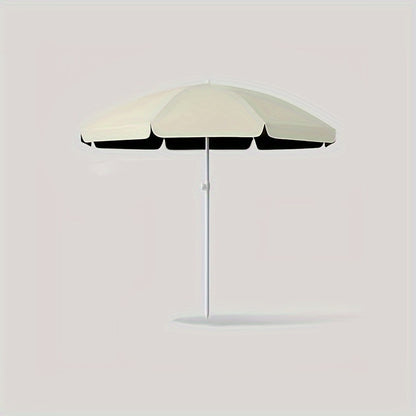 Modern Waterproof Outdoor Awning - Portable Round Patio Umbrella with UV Protection, Easy to Clean Vinyl Coating, Can be Used in Garden, Beach and Camping, No Power Required