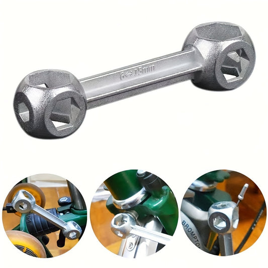 1pc Zinc Alloy 10 in 1 Multi-Size 6-15mm Hex Allen Key Male Bicycle Repair Tool Set for Bicycle Lovers