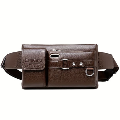 Men's waist bag, new large-capacity multifunctional messenger bag (puller direction random)