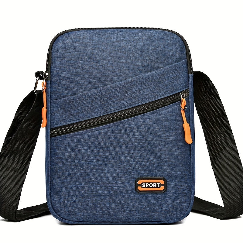 Women's Stylish Black Nylon Crossbody Bag - Roomy and Durable with Zipper Closure, Perfect for Cell Phones and Cameras