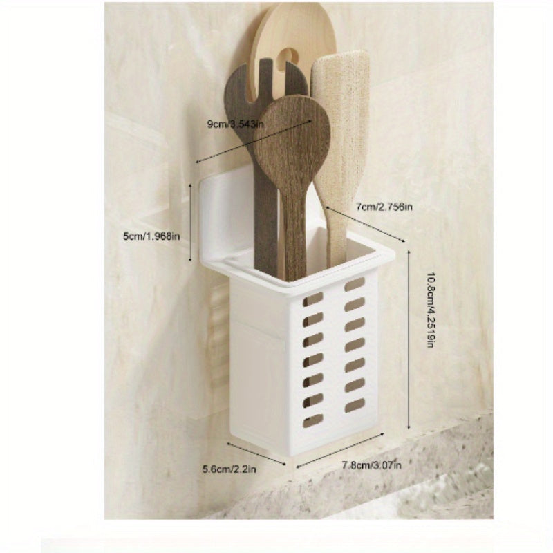 1pcs Bathroom Toothbrush Holder, Wall Mounted Toothbrush Storage Rack, Bathroom Storage Rack, Bathroom Multi-Function Toothpaste Toothbrush Container, Bathroom Accessories