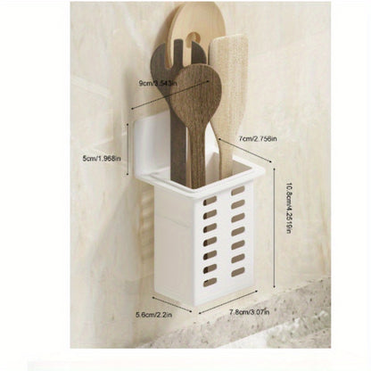 1pcs Bathroom Toothbrush Holder, Wall Mounted Toothbrush Storage Rack, Bathroom Storage Rack, Bathroom Multi-Function Toothpaste Toothbrush Container, Bathroom Accessories