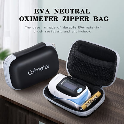 Durable Fingertip Pulse Oximeter Case with Secure Zipper - Portable Protective Carrying Bag