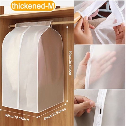 Extra Large Breathable Garment Bag with Full Zipper - Moisture Resistant Wardrobe Organizer Cover for Suits, Dresses and Gowns