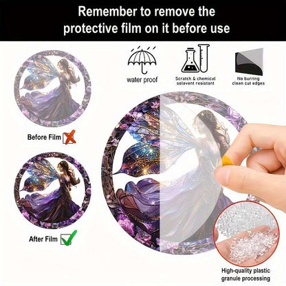 1pc/2pcs Acrylic Fairy Sun Catcher Hanging Decoration - Stain-Resistant