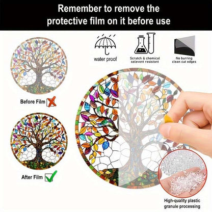 Acrylic Tree Of Life Sun Catcher - Hanging Outdoor Decoration