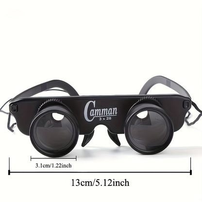 HD Fishing Binoculars - Waterproof, Center Focus, 3x Magnification, Perfect for Concerts and Outdoor Adventures, Black