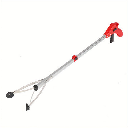 1pc, Long-Reach Folding Trash Grabber - Lightweight Alloy Camping & Hiking Tool for Easy Waste Pickup - Compact, Portable, and Space-Saving Design