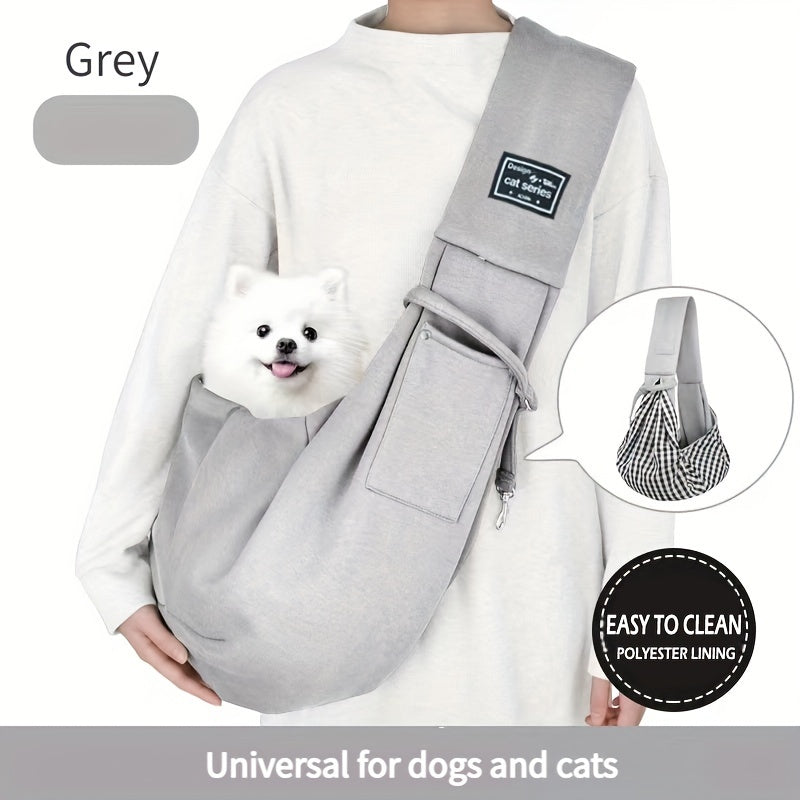 Premium Pet Sling Carrier - Soft, Breathable, and Comfortable Travel Companion for Dogs, Cats, Puppies, Kittens, and Small Animals - Ideal for Outdoor Adventures, Hiking, and Traveling