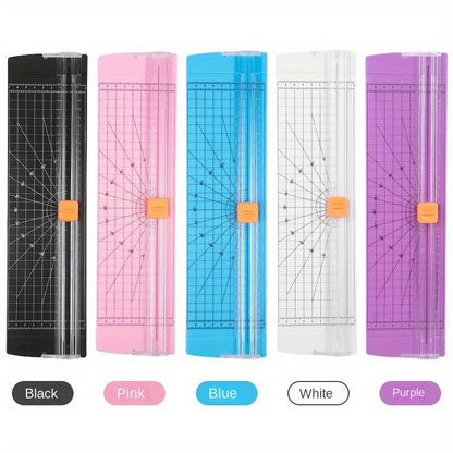 Easy-Glide Portable A4 Paper Cutter with One-Way Blade - Perfect for Everyday Office Use