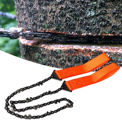 1pc Pocket Chainsaw, Outdoor Survival Hand Chainsaw, Survival Gear, Manual Hand Steel Rope Chain Saw, Emergency Kit
