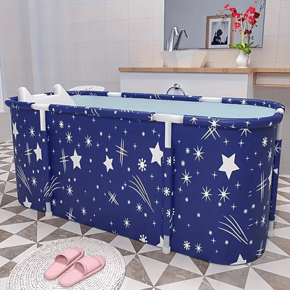 Portable Spa Bath with Seat and Air Pump - Foldable, Space Saving Design with Back Support - Ideal Christmas and Halloween Gift for Family Use