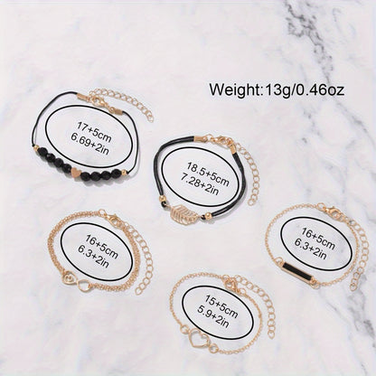 6pcs/set Women's Watch Cute Pink Heart Quartz Watch Shiny Rhinestone Analog Wrist Watch & Bracelets, Gift For Mom Her