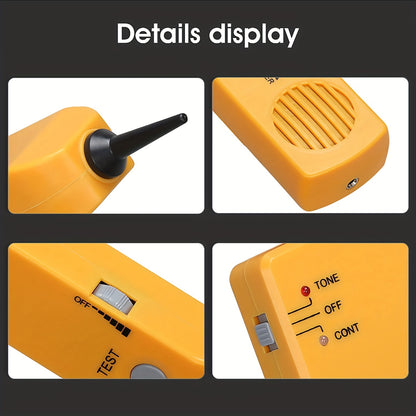 Line Tracer, Cable Finder Tone Generator Probe Tracer, Anti-interference Multifunction Finder, Tone Transmitter and Probe Set with RJ11 Plug and Storage Bag, Network Cable Continuity Tester (without Batteries)