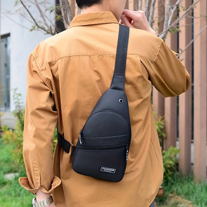 Men's fashion shoulder bag, casual travel shoulder bag, sports chest bag, messenger bag, suitable for going out and daily commuting