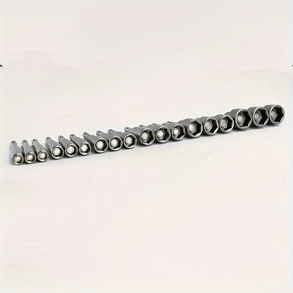 9-Piece Set of 5Mm to 13Mm Hex Socket Screwdriver Bits for Drills - Carbon Steel Construction