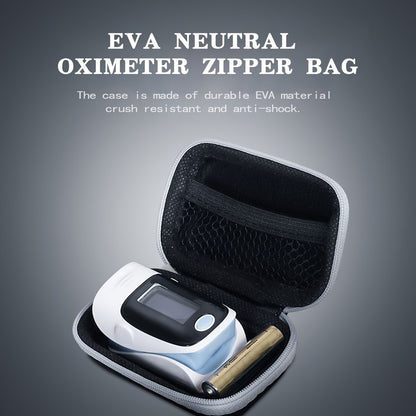 Durable Fingertip Pulse Oximeter Case with Secure Zipper - Portable Protective Carrying Bag