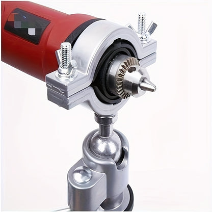 1-Piece Universal Multi-Purpose Stand - 360 Degree Rotatable, Adjustable Drill Clamp, Stand and Bracket - Perfect for Drills, Drill Presses and Handheld Drills