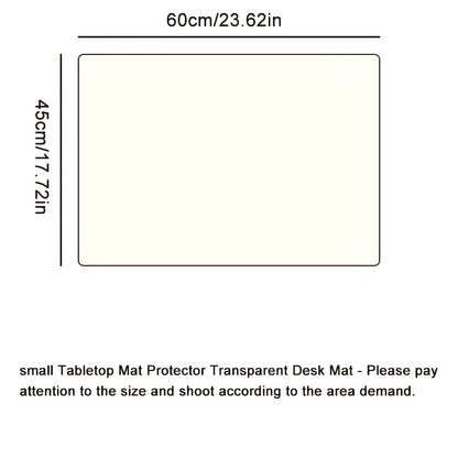 1 piece of durable PVC desk protector - transparent heat-resistant and waterproof desk mat with anti-static surface, can be easily cut into sizes suitable for home and office use