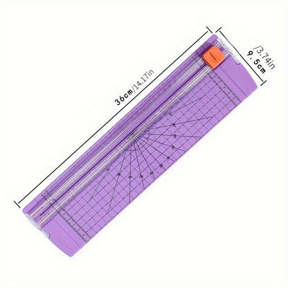 Easy-Glide Portable A4 Paper Cutter with One-Way Blade - Perfect for Everyday Office Use