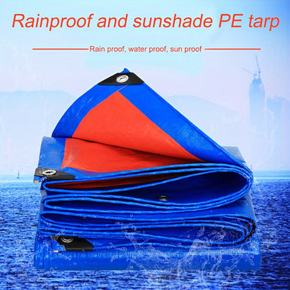 Heavy duty PE tarpaulin, reinforced waterproof tarpaulin with UV protection, multi-purpose emergency tarpaulin for outdoor camping, RV, yacht and home use