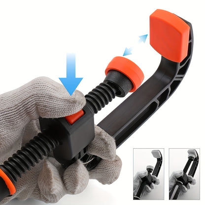 2-Pack 7-Inch Heavy Duty Plastic Quick Clamp Horizontal Fixing Clips, Rust-Resistant, No Assembly Required, with Spring Release, for Woodworking and Crafts