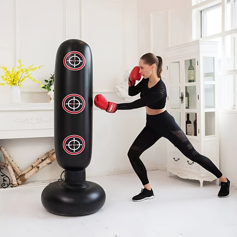 Home Thickened PVC Inflatable Boxing Pillar, Inflatable Punching Bag, Boxing Tumbler Toy, Fitness Punching Bag, Party Game - Exercise and Stress Relief