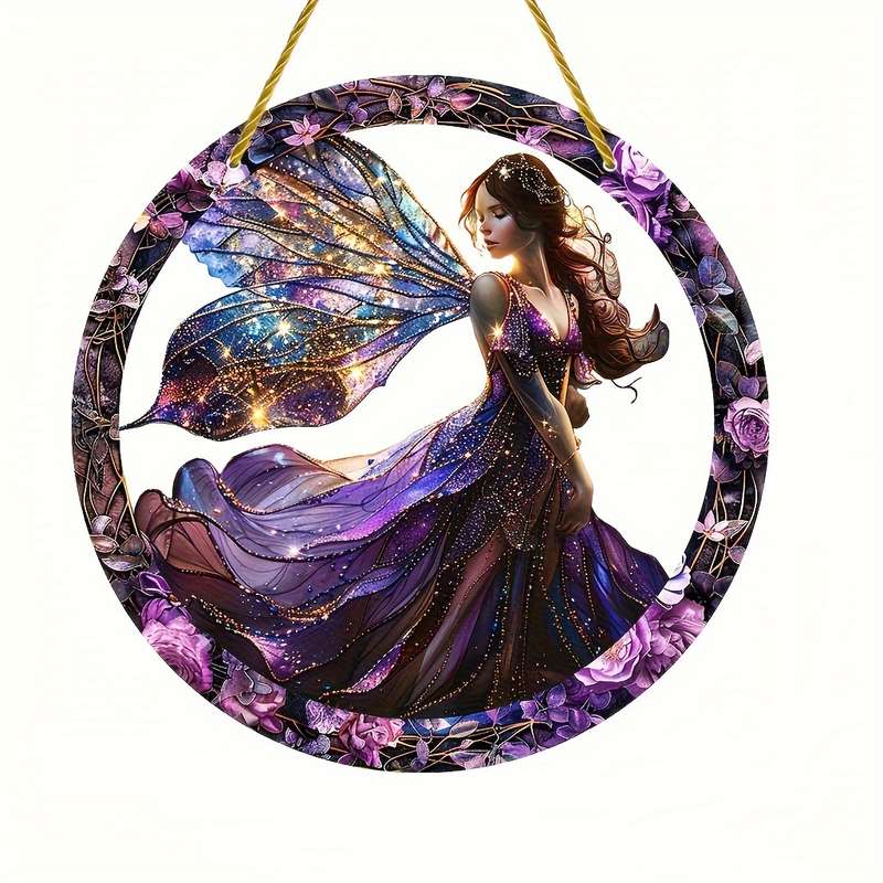 1pc/2pcs Acrylic Fairy Sun Catcher Hanging Decoration - Stain-Resistant
