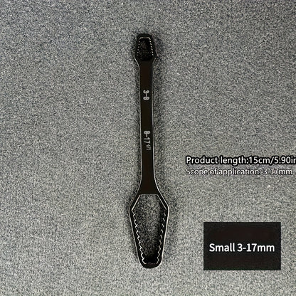 1pc Heavy-Duty Adjustable Torx Wrench Dual-Head Spanner with 5mm Thick Metal Construction 3-17mm