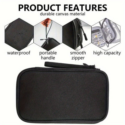 Waterproof 8-Compartment Travel Organizer - Durable, multi-sized pockets for electronics and accessories