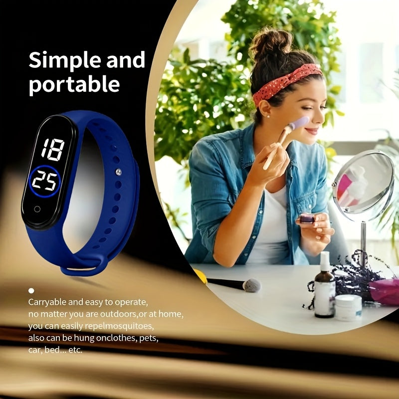 (Physical Method) 4pcs/set Household Insect Proof Watch  Women's Insect Bite Proof Watch  Outdoor Men's Mosquito Interference Watch  Summer Mosquito Proof  Suitable for Both Men and Women  Comfortable to Wear  Non toxic and Odorless