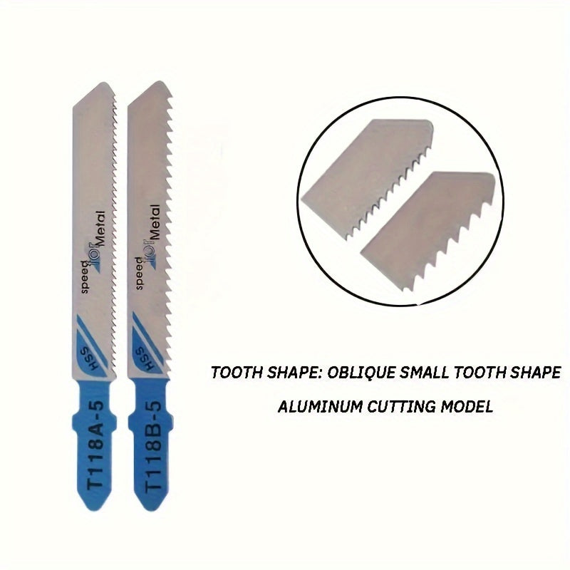 10pcs Jigsaw Blade Set - Fine & Coarse Teeth For Wood, Metal, Plastic - Prevents Edge Collapse & Explosion