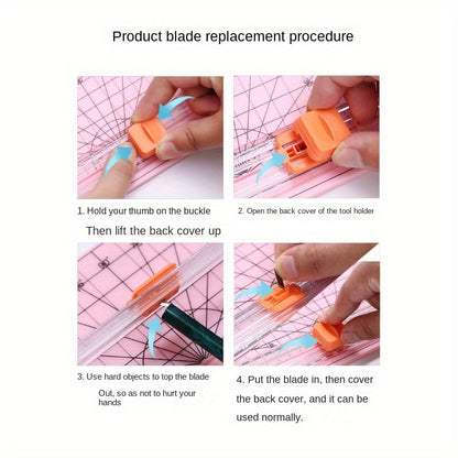 Easy-Glide Portable A4 Paper Cutter with One-Way Blade - Perfect for Everyday Office Use