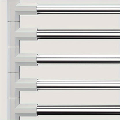 Adjustable Stainless Steel Towel Rack - Wall Mounted, No Drilling Required, with Suction Cup for Bathroom Storage