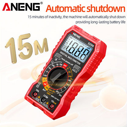 ANENG SZ06 2000 Counts Intelligent Digital Multimeter AC/DC Voltmeter DC Current Ohm Tester Power Tools Measuring Equipment