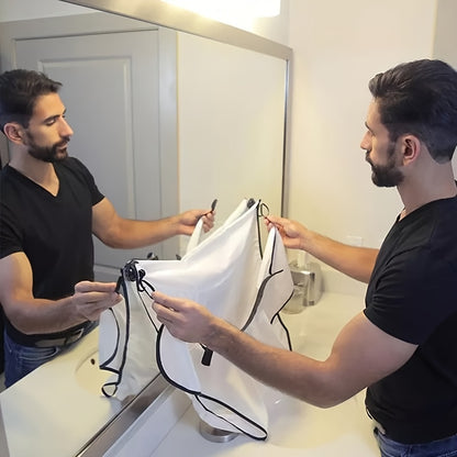Beard Bib, Shaving and Trimming Beard Hair Collector, Non-stick Beard Shaving Cape,