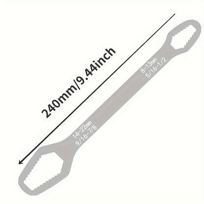 1pcuniversal Double End Torx Wrench - Precision Adjustable Tool With Wide Range 3-17mm - Enhances Your Toolbox With Versatility And Convenience Large Silver