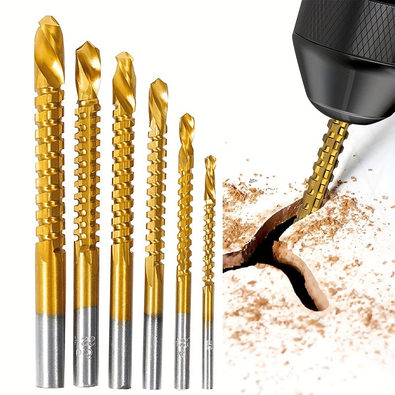 6-piece set Titanium alloy rivet high speed in and out hole, electric drill hole, metal drilling