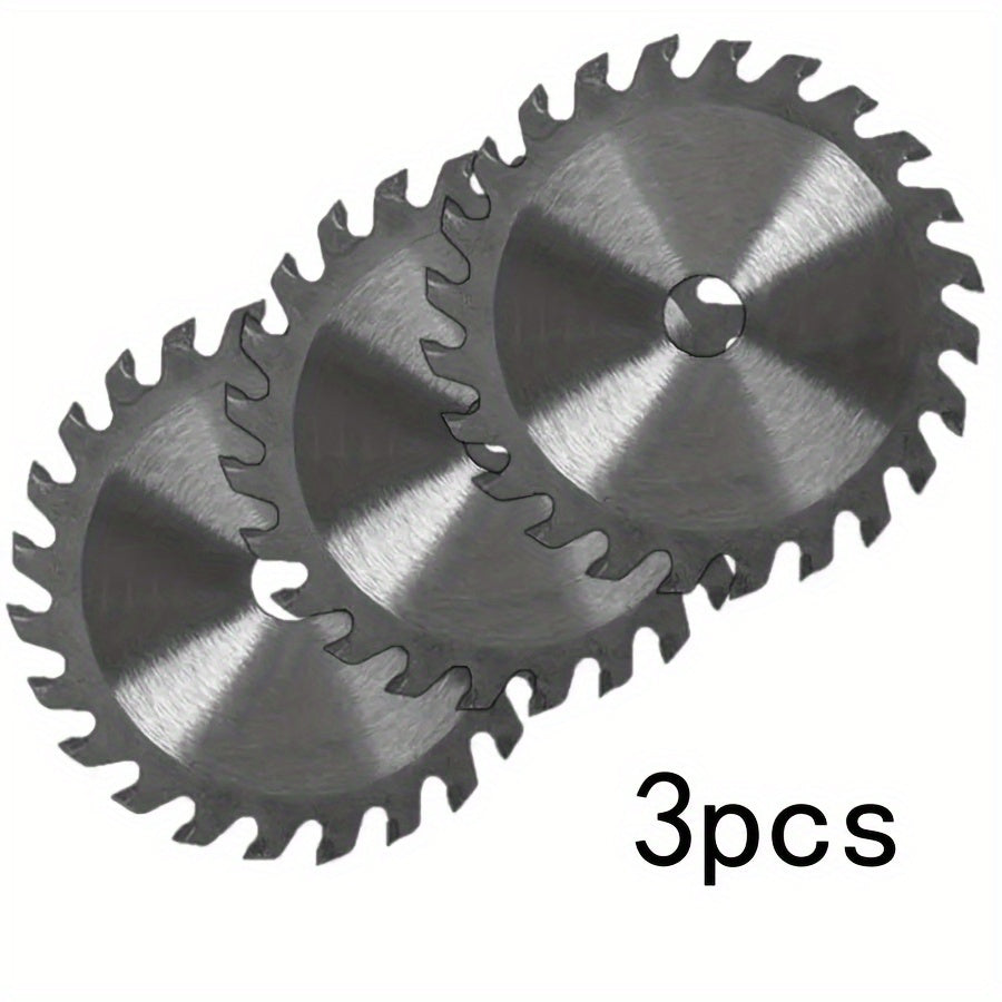 [3pcs] Mini Diamond Circular Saw Blade, 75x10mm, Carbide Tungsten Teeth, Suitable for Wood, Acrylic, PVC, Aluminum, Copper Cutting R73 3.5 Inch Woodworking Saw Blade