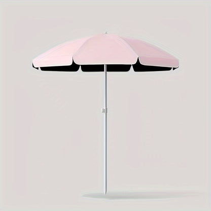 Modern Waterproof Outdoor Awning - Portable Round Patio Umbrella with UV Protection, Easy to Clean Vinyl Coating, Can be Used in Garden, Beach and Camping, No Power Required