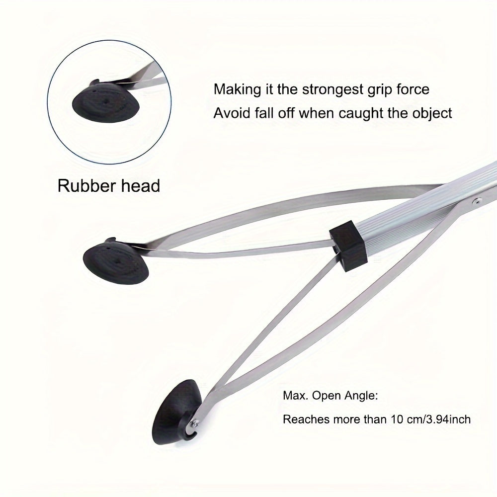1pc, Long-Reach Folding Trash Grabber - Lightweight Alloy Camping & Hiking Tool for Easy Waste Pickup - Compact, Portable, and Space-Saving Design
