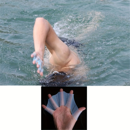 Silicone Swimming Fins Webbed Gloves Swimming Training Equipment