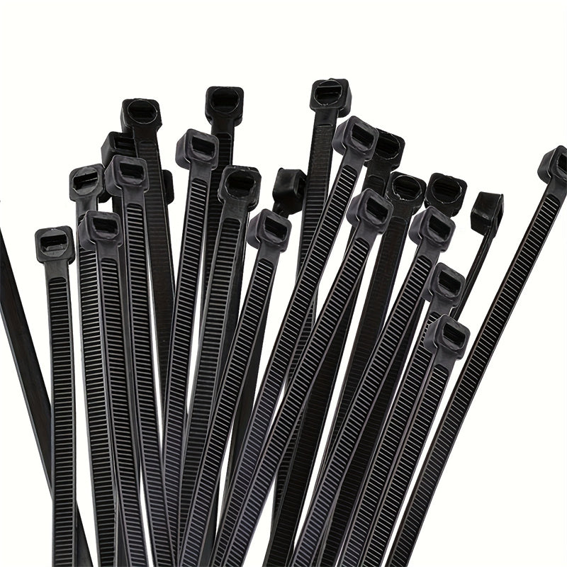 200 PCS Self-Locking Plastic Nylon Zipper Ties, Multipurpose Cable Management Ties