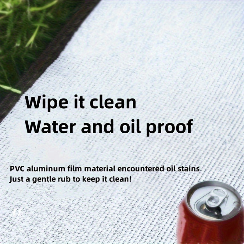 1pcFour Seasons Waterproof Camping Mat - Durable EVA Fabric, Plain Weave, Non-Electrical, Hand Washable, Foldable, Suitable for Outdoor Picnics and Tents,