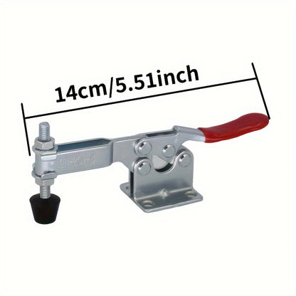 4pcs Heavy Duty GH-201B Toggle Clamps - 100kg Quick Release, Rust-Resistant Steel with Comfort Rubber Handle for DIY Projects & Crafts