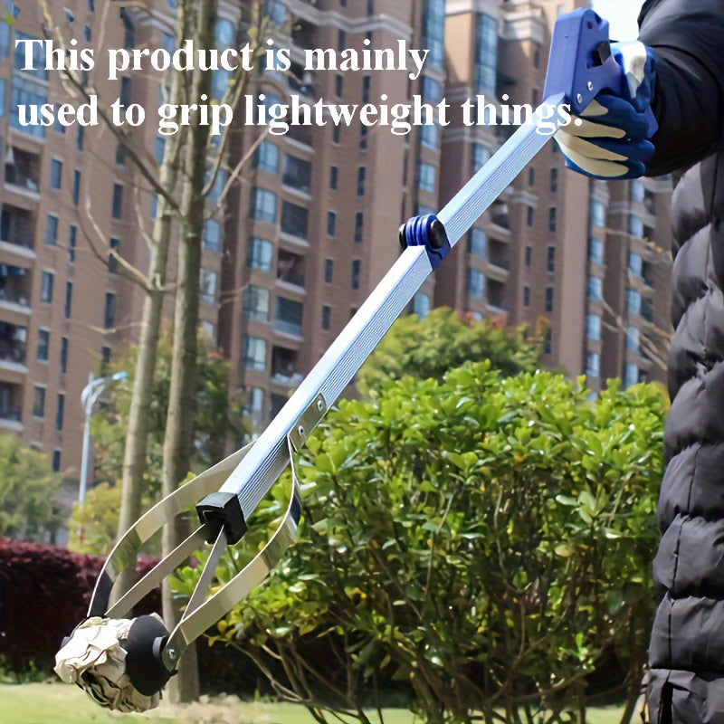 1pc, Long-Reach Folding Trash Grabber - Lightweight Alloy Camping & Hiking Tool for Easy Waste Pickup - Compact, Portable, and Space-Saving Design