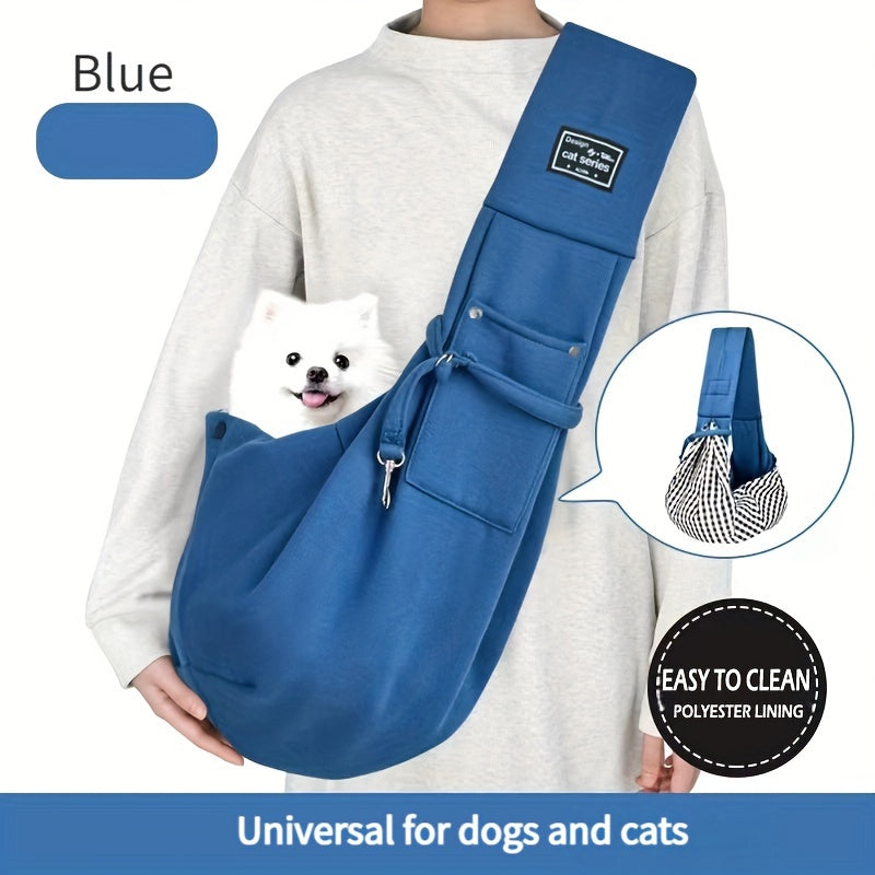 Premium Pet Sling Carrier - Soft, Breathable, and Comfortable Travel Companion for Dogs, Cats, Puppies, Kittens, and Small Animals - Ideal for Outdoor Adventures, Hiking, and Traveling